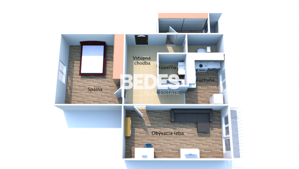 BEDES - REZERVOVANÉ | Slušný 2.5 izbový byt po čiastočnej rekonštrukcii