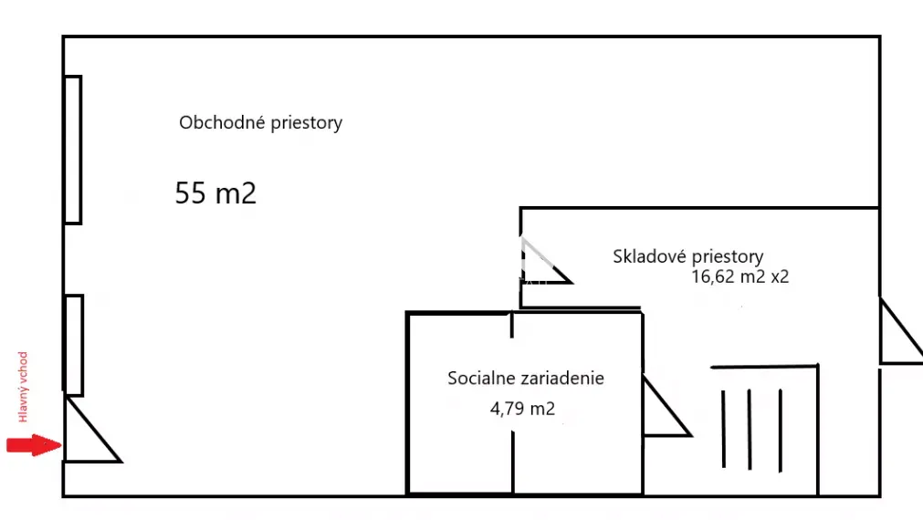 Nebytové priestory 72m2, kancelária / ambulancia / obchod