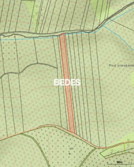 BEDES | predaj lesného porastu, 6435 m2, k. ú. Pravenec