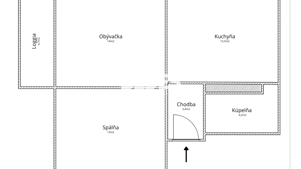 BEDES | 2-izbový byt na kompl. rekonštrukciu, Trenčín – Dlhé Hony