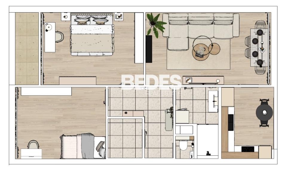 BEDES | dizajnový veľkometrážny 3 izb., 80m2 + loggia, Sever
