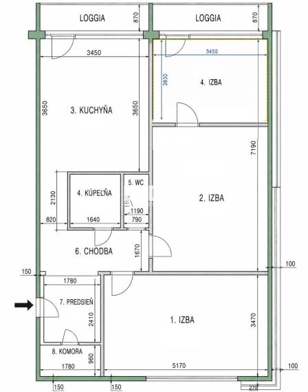 BEDES | priestranný 3 izb. byt, 75 m2, 2x loggia, EXKLUZÍVNE
